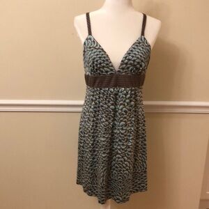 Trina Turk Blue and Brown Sundress Size 8 EUC